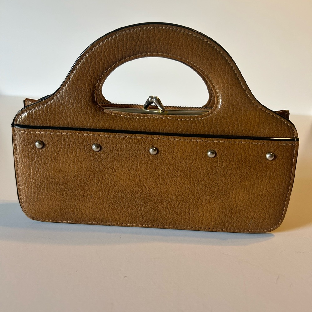 Vintage Clutch Wallet Handbag Brown